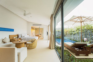 The naman Retreat resort swimming pool villa